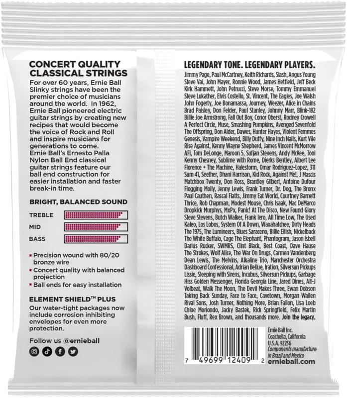 Ernie Ball Ernesto Palla – struny do gitary klasycznej