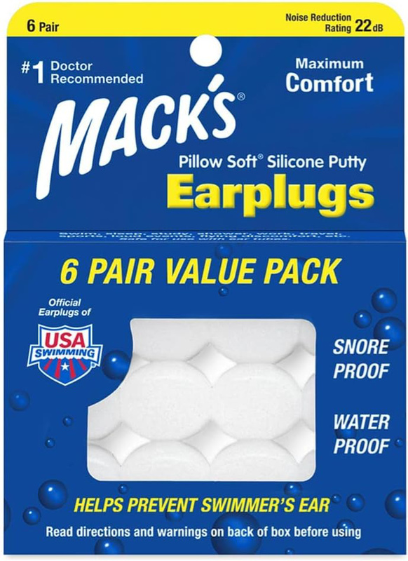 Mack’s Pillow Soft Silicone – formowalne zatyczki do uszu do spania (silikon "putty", wielorazowe)