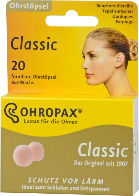 OHROPAX Classic – woskowo-bawełniane zatyczki do uszu do spania