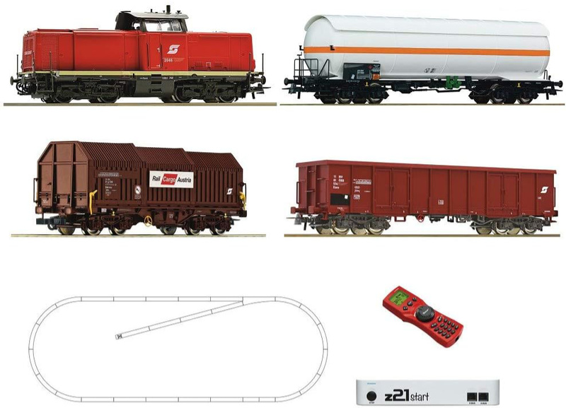 Roco 51322 – cyfrowy zestaw startowy HO - Rh 2048 + pociąg towarowy