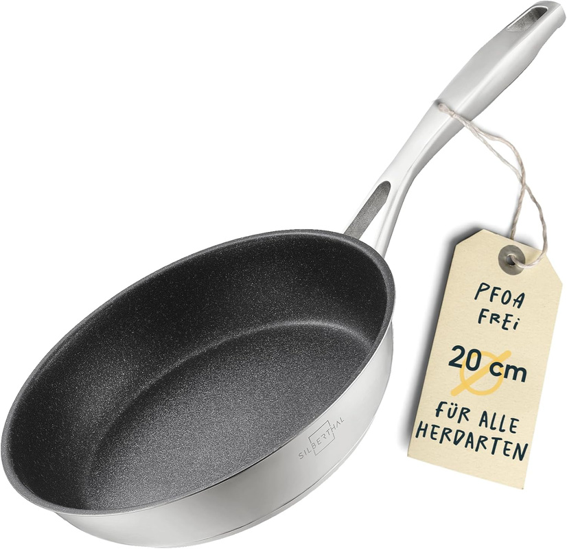 SILBERTHAL – patelnia ceramiczna 20 cm ze stali nierdzewnej (indukcja)
