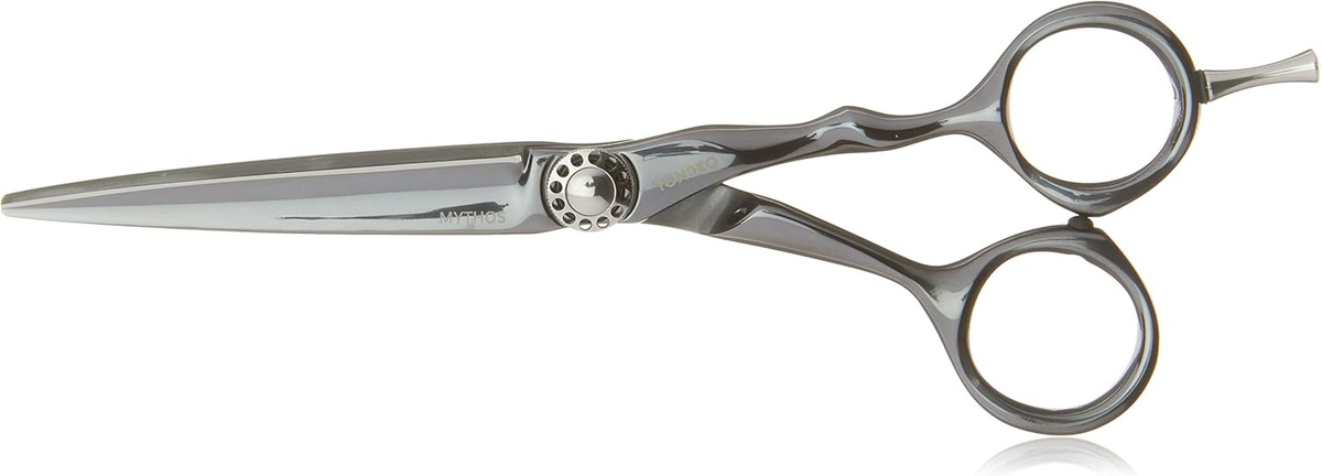 Tondeo Premium-Line Mythos Offset 6.0" (15,2 cm) – czarne, profesjonalne nożyczki fryzjerskie z Solingen