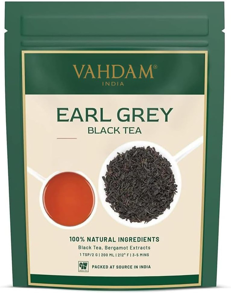 VAHDAM Earl Grey – liściasta angielska herbata z naturalną bergamotką - 340 g
