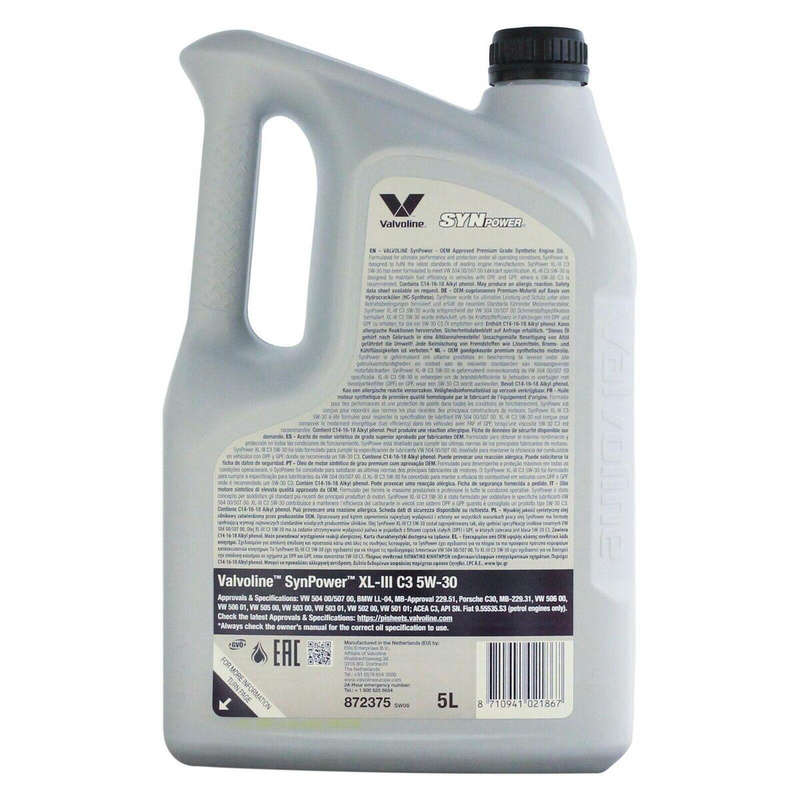 Valvoline SynPower XL-III C3 5W-30