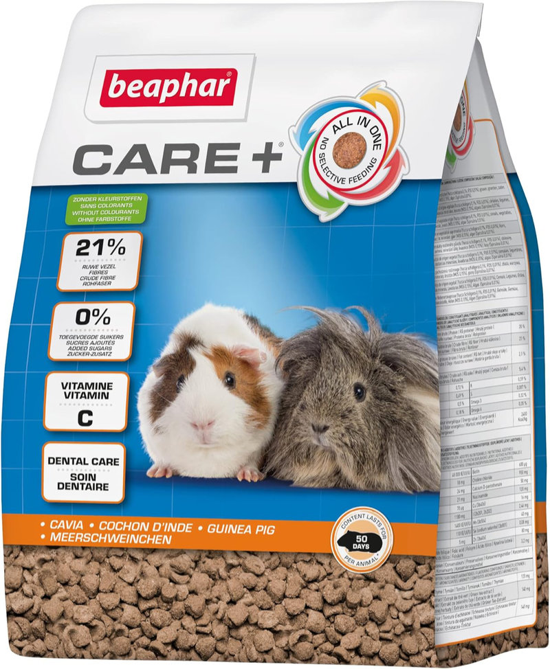 Beaphar Care+ – karma dla świnek morskich z witaminą C, 1,5 kg