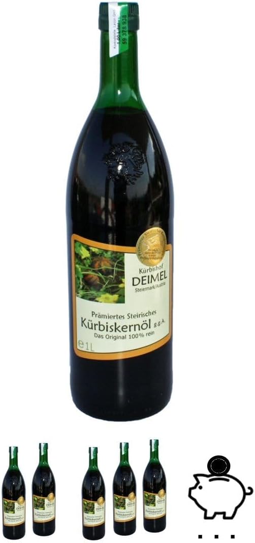 Kürbishof Deimel – oryginalny styryjski olej z pestek dyni (1000 ml), Austria