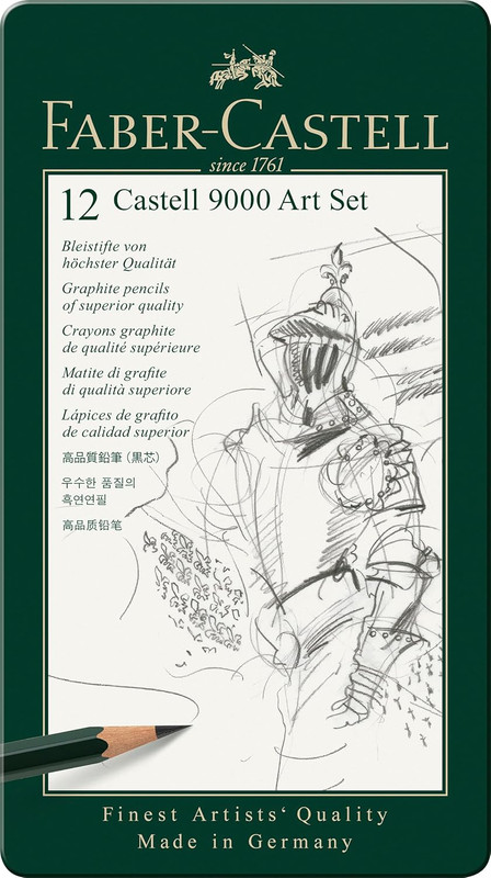 Faber-Castell Art Set 9000 F119065 – profesjonalny zestaw ołówków 8B–2H (12 sztuk)