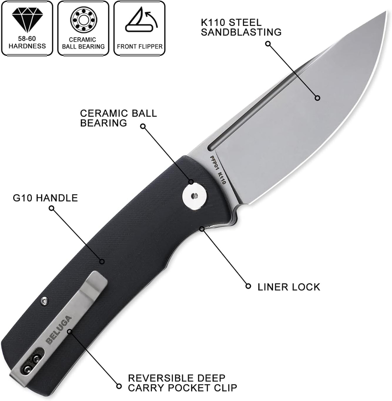 Petrified Fish PFP01 Beluga - Składany nóż