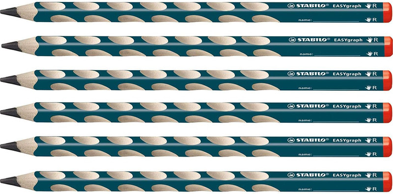 Stabilo Easy Graph D322 HB – ergonomiczny ołówek do szkicowania i pisania (zestaw 6 sztuk)