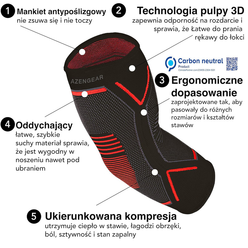Orteza na łokieć tenisisty aZengear
